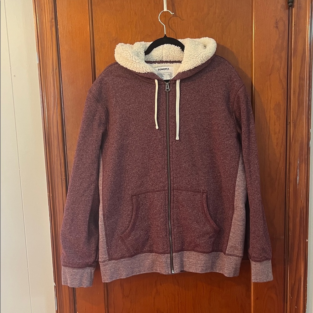 Sonoma Maroon Sherpa-Lined Hoodie